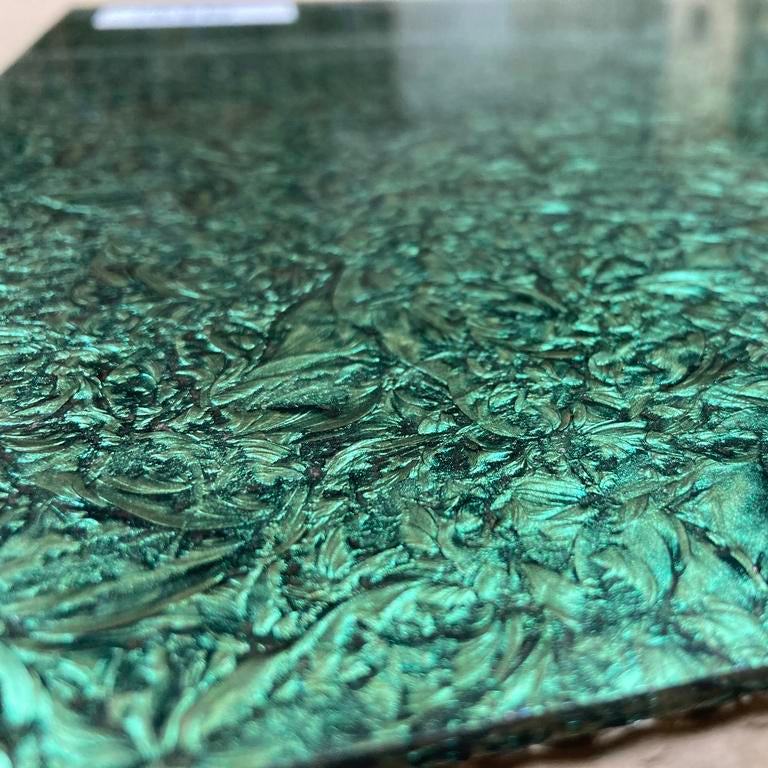 Spring Green Van Gogh Metallic Finish Art Glass