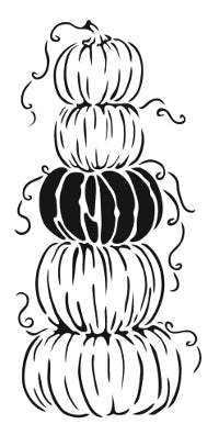Stacked Pumpkins Slimline Stencil - Stained Glass Express