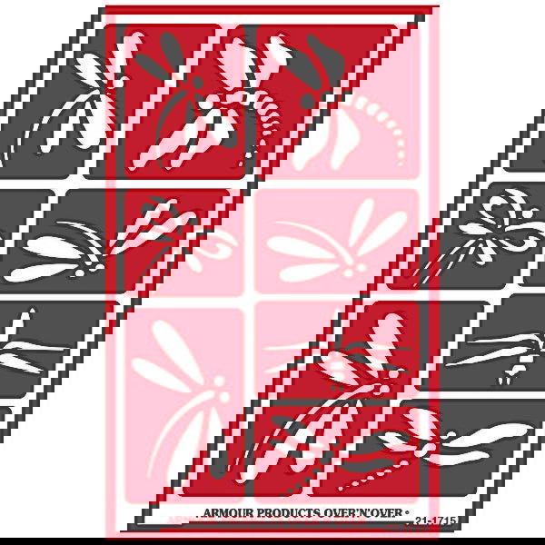 Stencil Over N Over Dragonfly - Stained Glass Express