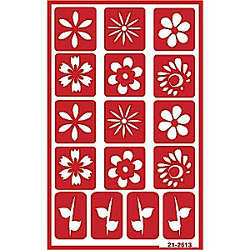 Stencil Over N Over Flowers - Stained Glass Express