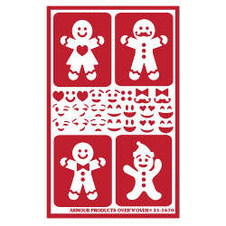 Stencil Over N Over Gingerbread Folks - Stained Glass Express