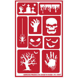 Stencil Over N Over Halloween - Stained Glass Express