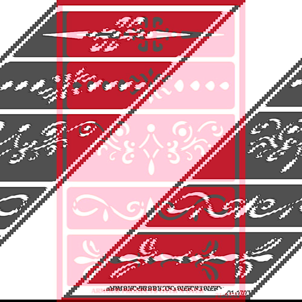 Stencil Over N Over Ornamental Borders - Stained Glass Express