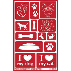 Stencil Over N Over Paws - Stained Glass Express