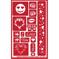 Stencil Over N Over Romantic - Stained Glass Express