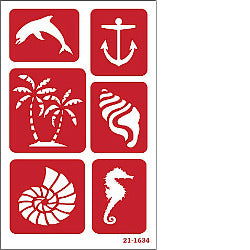 Stencil Over N Over Seashore - Stained Glass Express