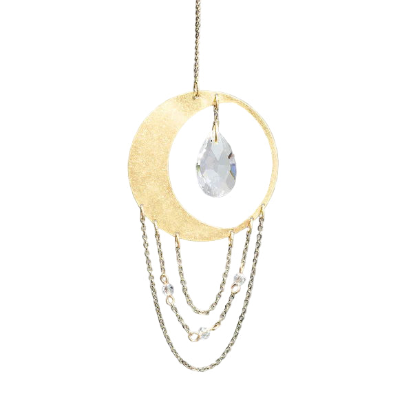 Suncatcher Crescent Moon Balance - Stained Glass Express