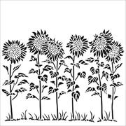 Sunflower Meadow Fusing Stencil - Stained Glass Express