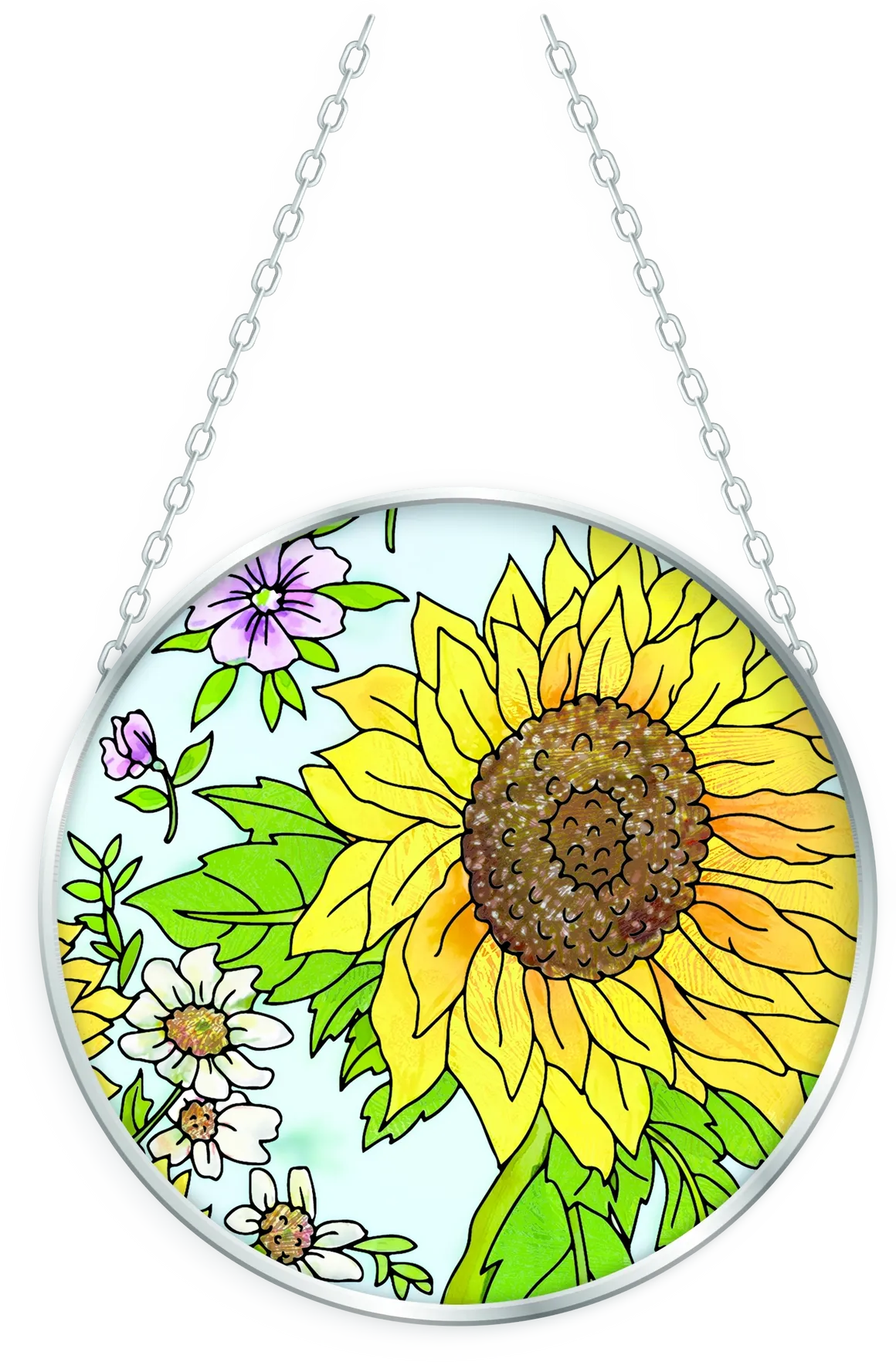 Sunflower Pink Suncatcher - Stained Glass Express