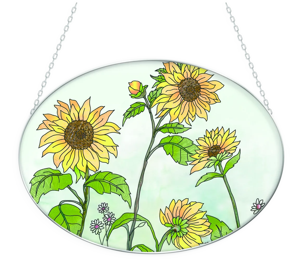 Sunflower Sky Suncatcher - Stained Glass Express