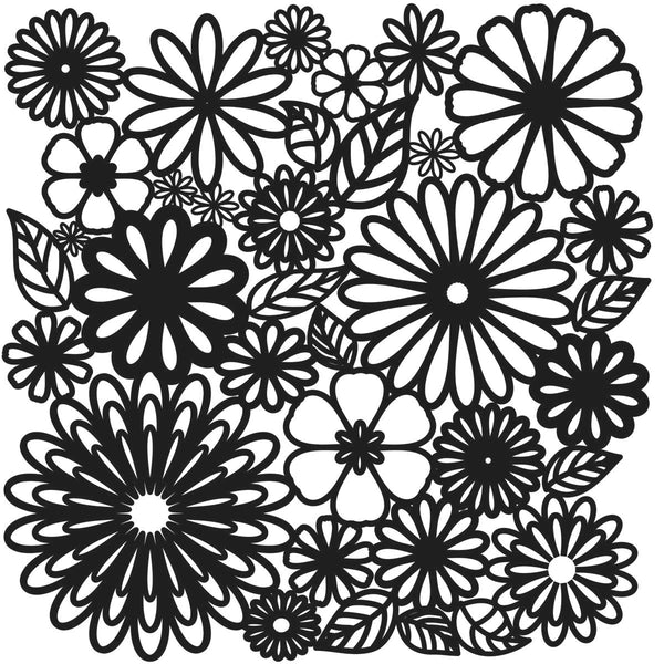 Stencil Flower Frenzy