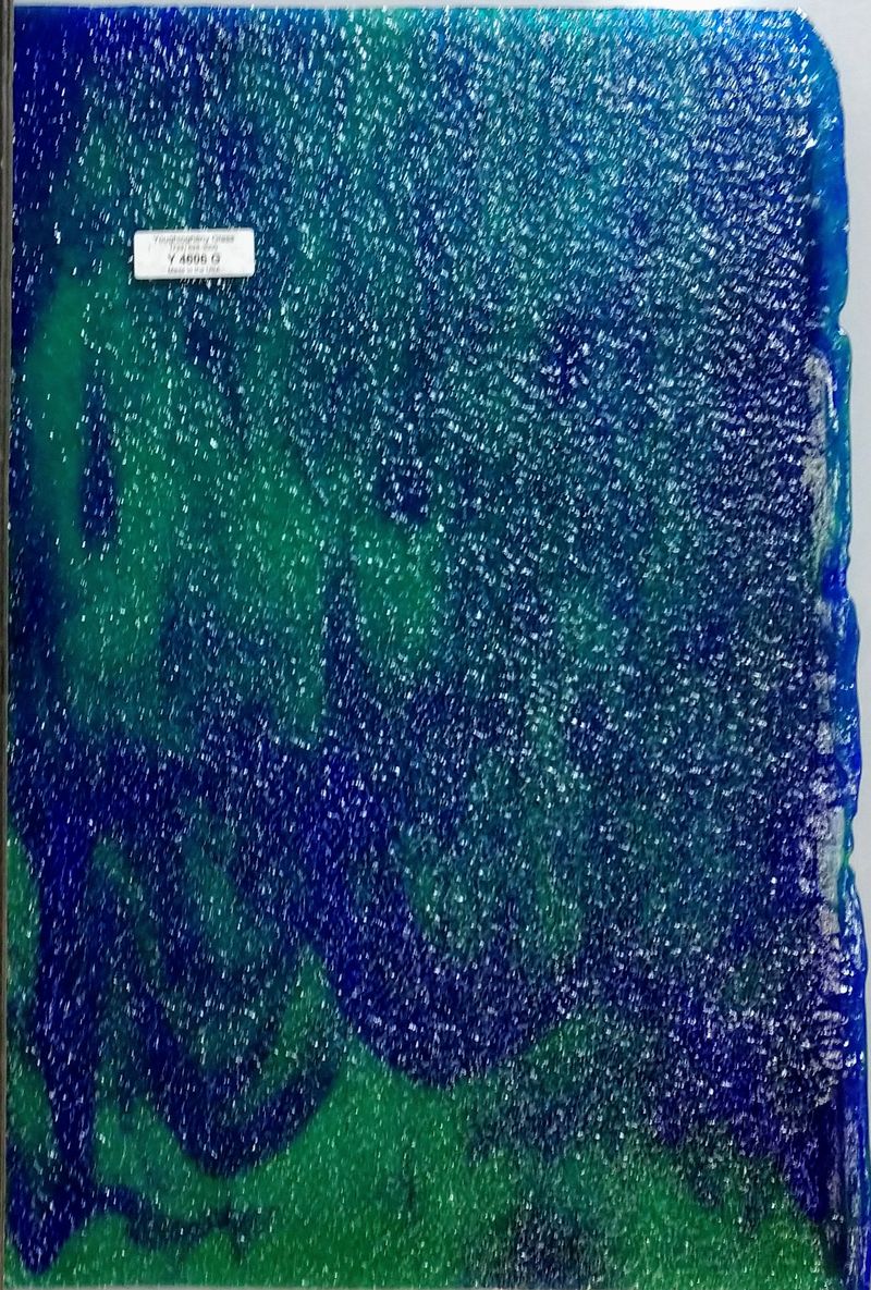 Teal Cathedral with Cobalt Blue Streaks Granite - Stained Glass Express