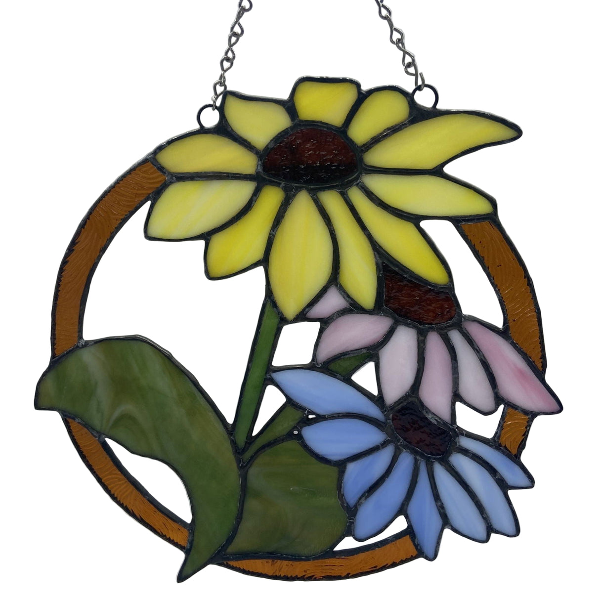 Three Daisies in a Circle - Stained Glass Express