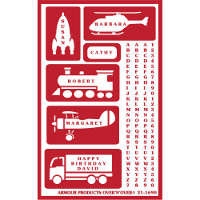 Transportation Stencil Over N Over - Stained Glass Express