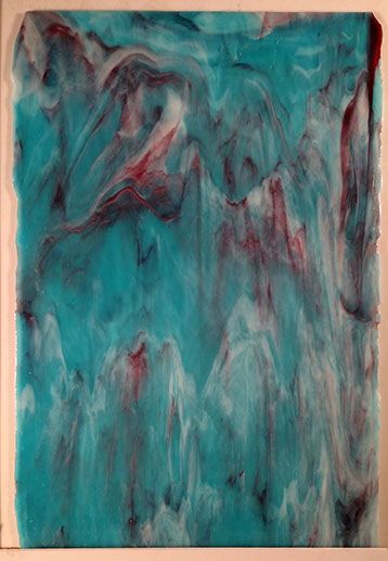 Turquoise White Gold Pink - Stained Glass Express