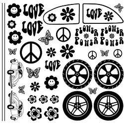 VW Beetle Love Bug Decal - Stained Glass Express