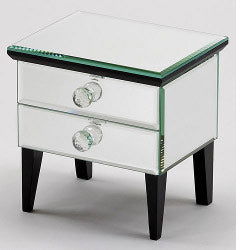 Vesta Two Drawer Mirror Box ltd - Stained Glass Express