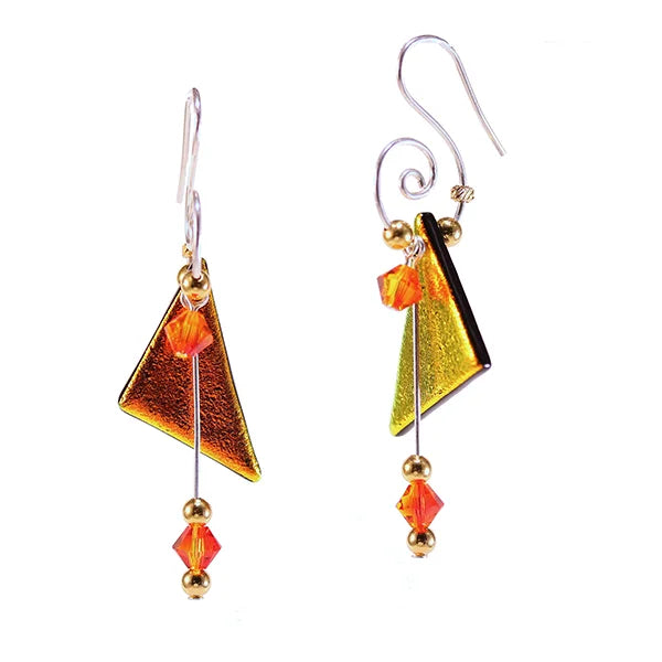 Earring Triangular Beaded