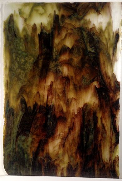 White Ice, Avocado Green and Black Stipple Glass - Stained Glass Express