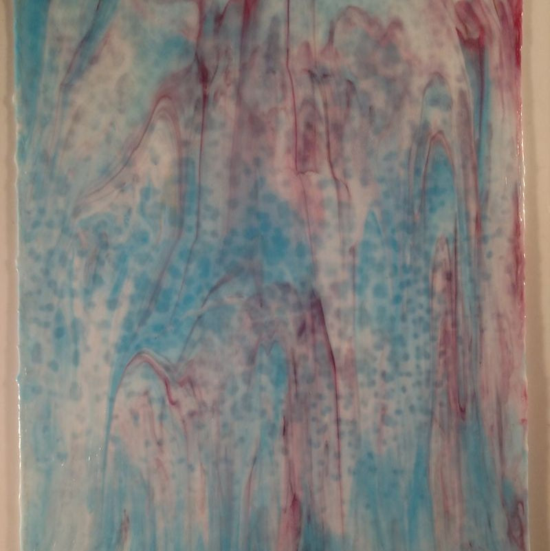 White Opal, Lt Turq and Gld Pnk Tiffany Repro - Stained Glass Express