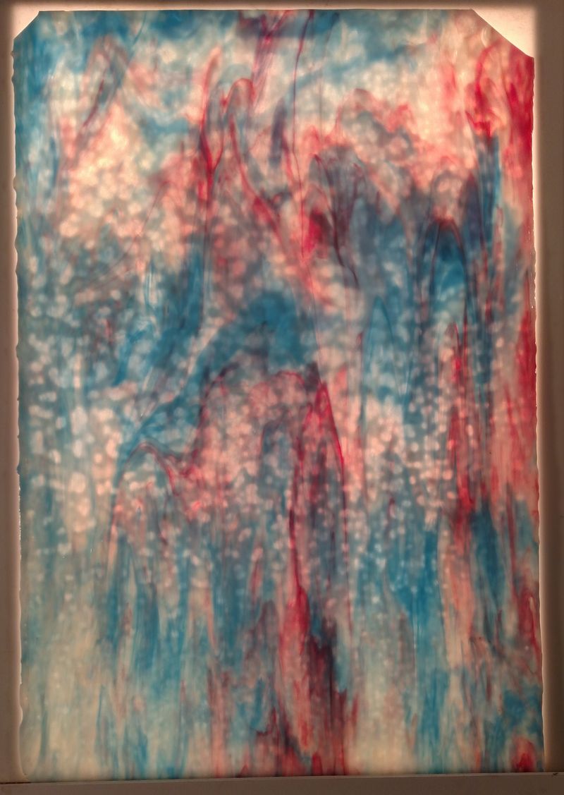 White Opal, Lt Turq and Gld Pnk Tiffany Repro - Stained Glass Express