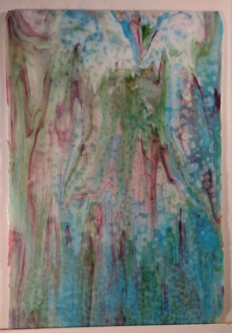 White Opal, Turq, Grn, Gld Pnk Tiffany Reproduction - Stained Glass Express