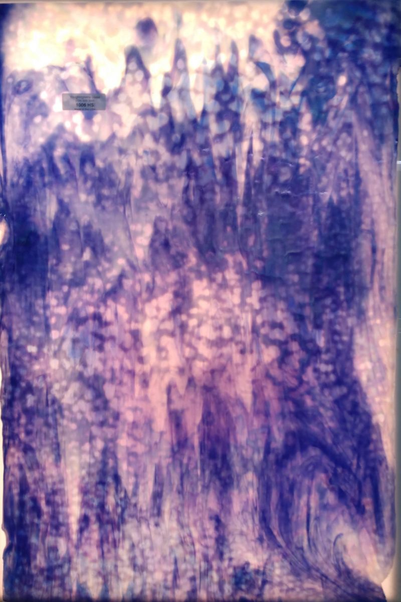 White Opal and Cobalt Blue High Strike Irid - Stained Glass Express