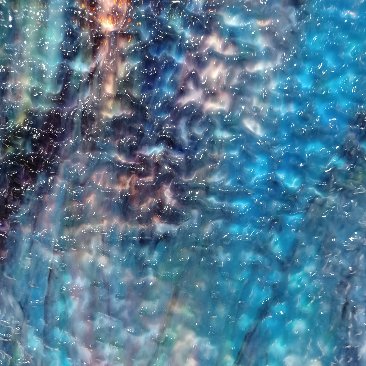 White Opal with Blue, Green, Purple, Pink Granite