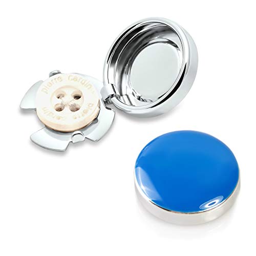 White Plated Locking Button Covers Bag of 12 - Stained Glass Express