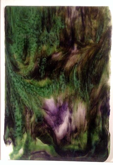 White, Purple, Dark Green Stipple - Stained Glass Express