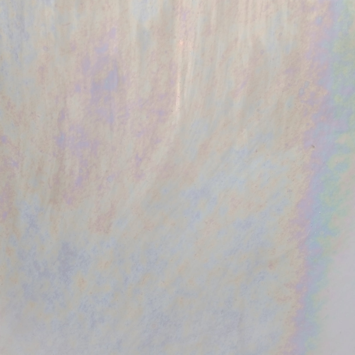 White with Clear Wispy Opal Iridized