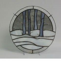 Winter Forest Panel - Stained Glass Express