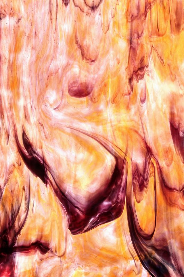 Yellow w/ Red and White True Dichro - Stained Glass Express