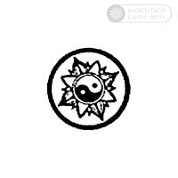 Ying Yang Dichroic Image 1/2 Inch - Stained Glass Express