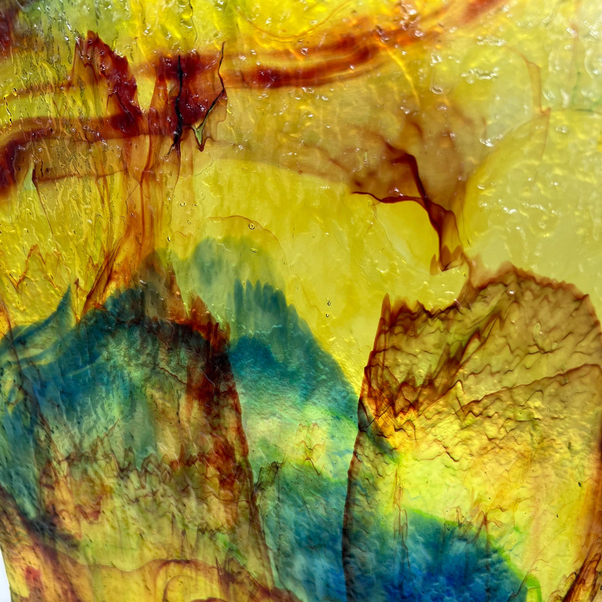 Blue, Yellow, Red, Orange, Pink Granite