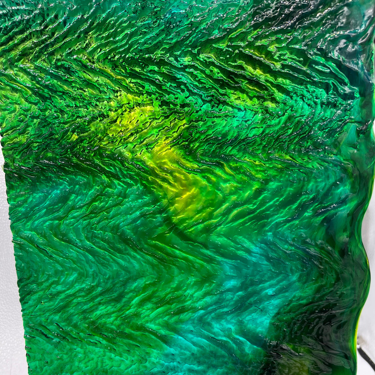 Emerald, Chartreuse Herringbone