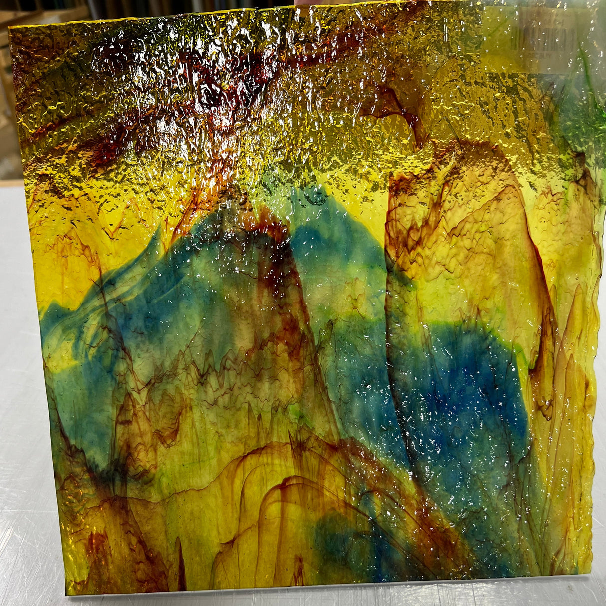 Blue, Yellow, Red, Orange, Pink Granite