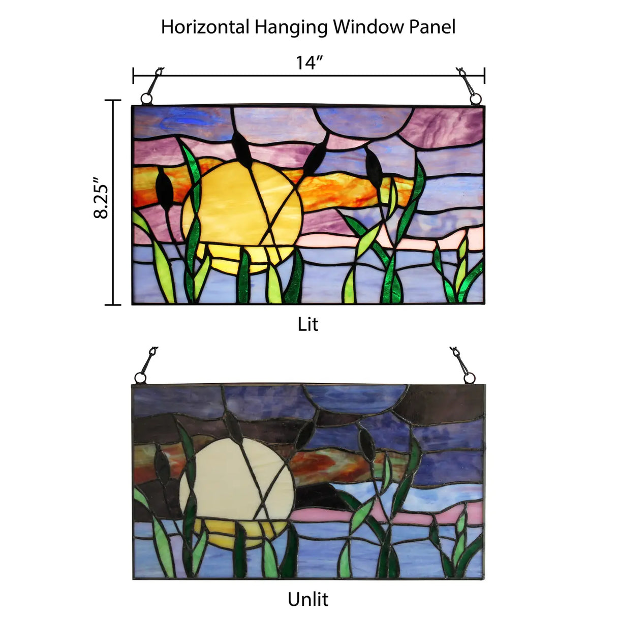 Panel Cattails At Sunset