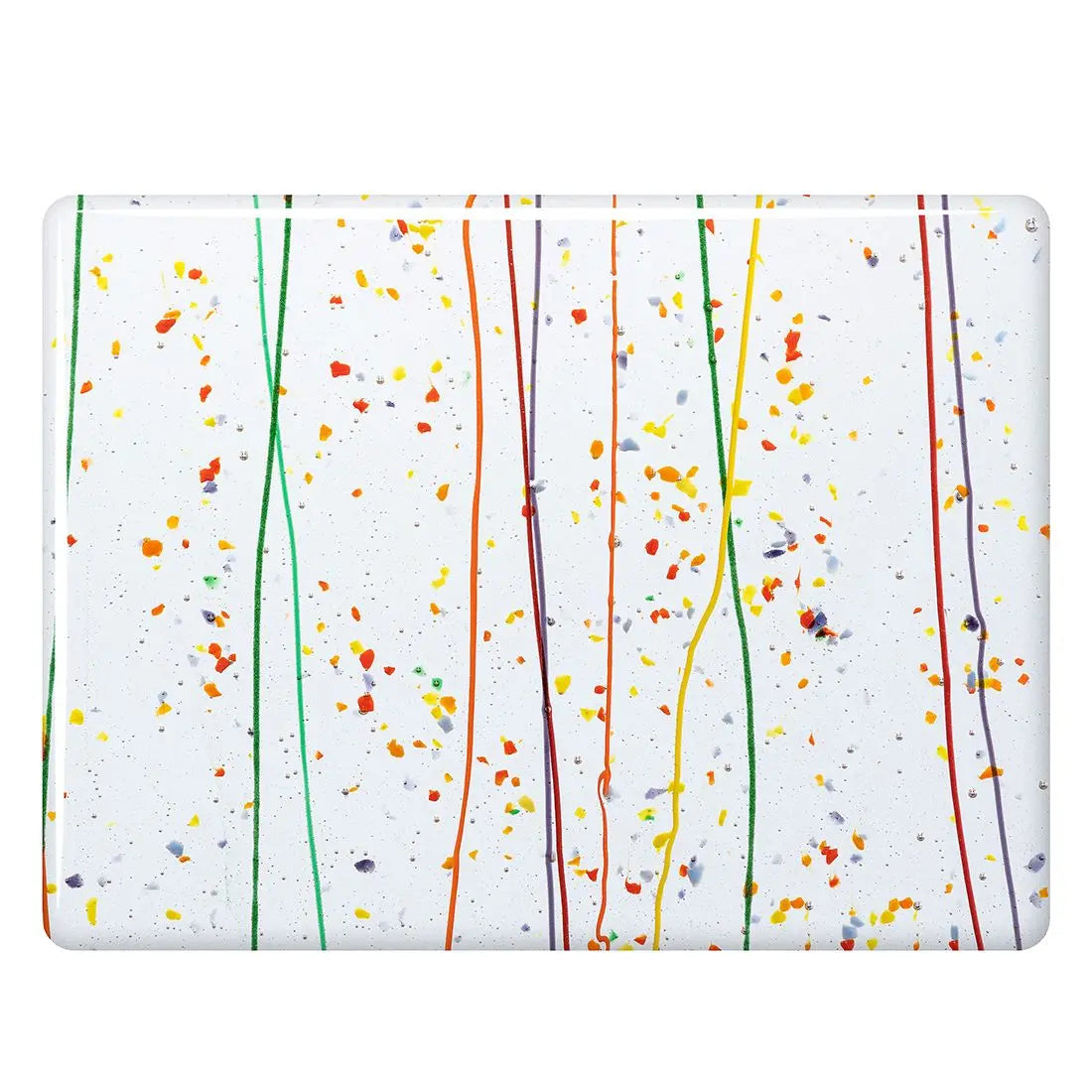 90 COE Clear with Mardi Gras Frit and Streamers