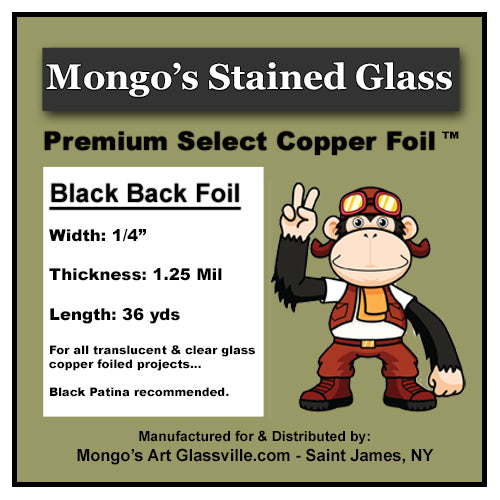 Foil Black Back 1/4" 1 .25 MIL