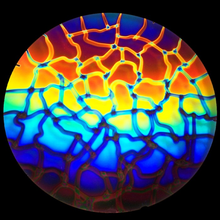 96 Coe Dichroic Rainbow 2 on Cool Lava Black