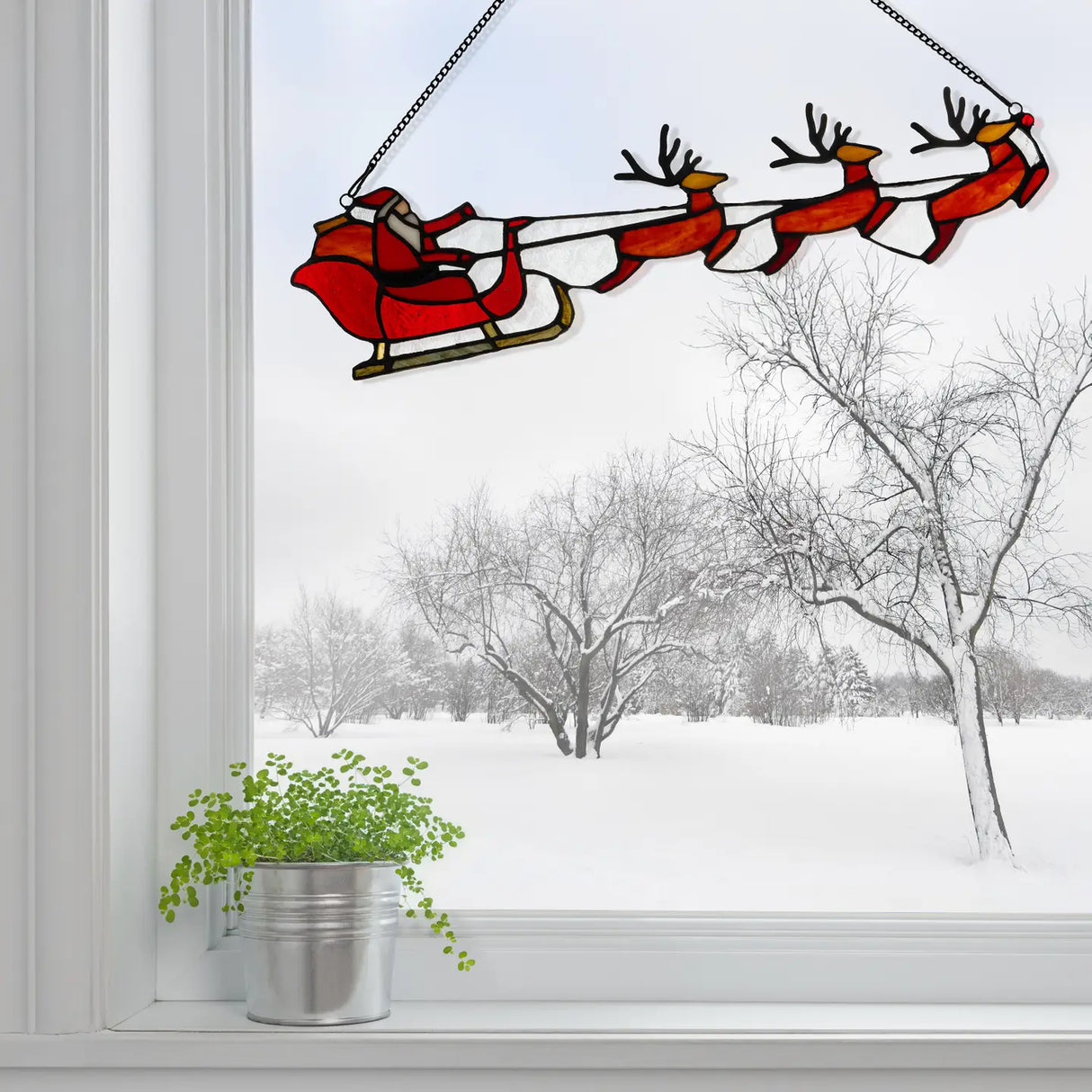 Panel Santa In Sleigh