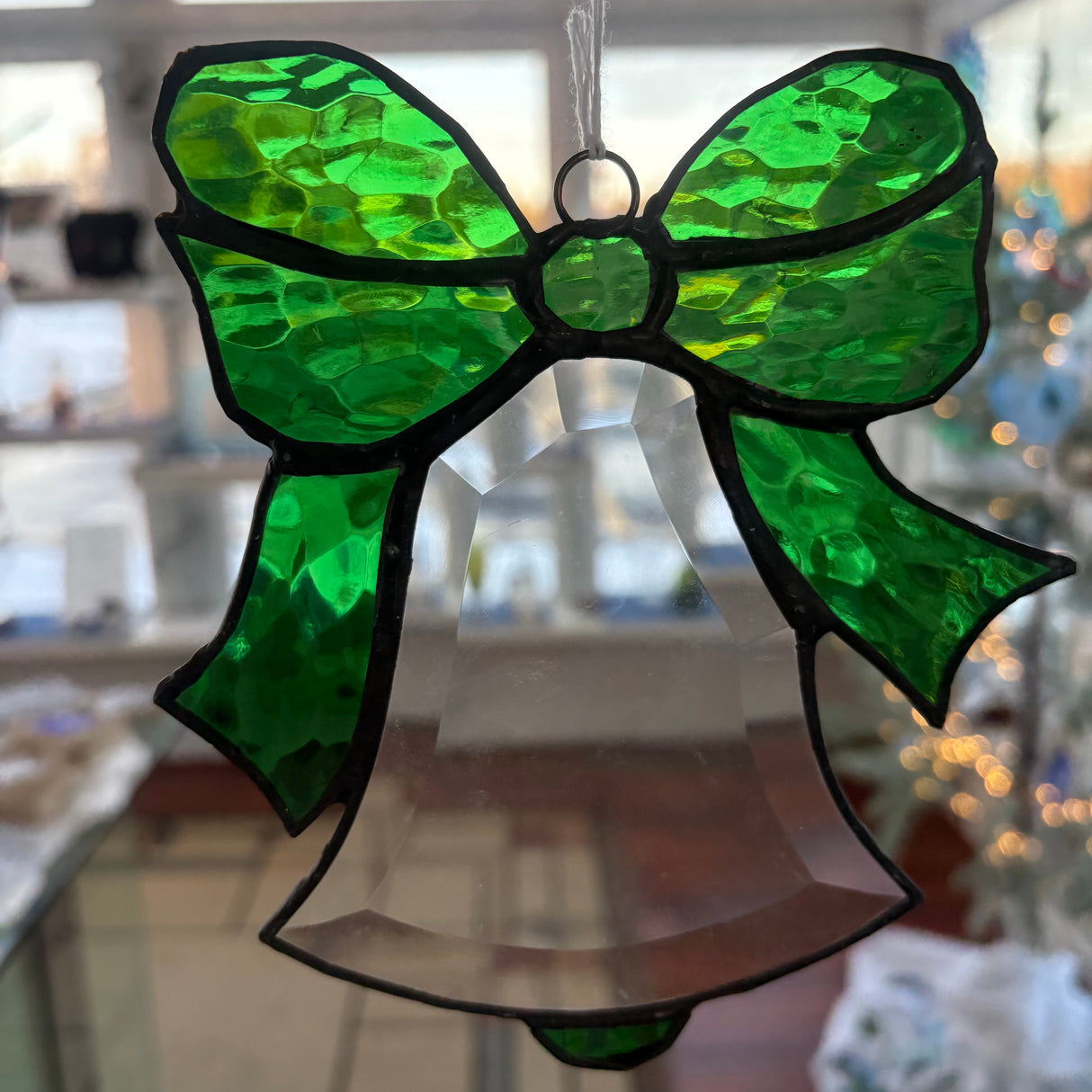 Suncatcher Bevel Bell with Bow