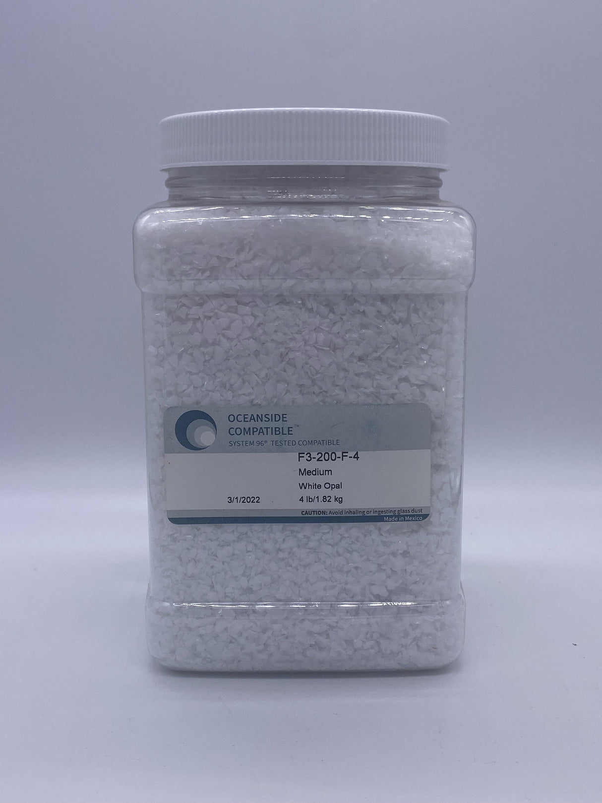 96 COE Frit Medium Opal White 4 lb.