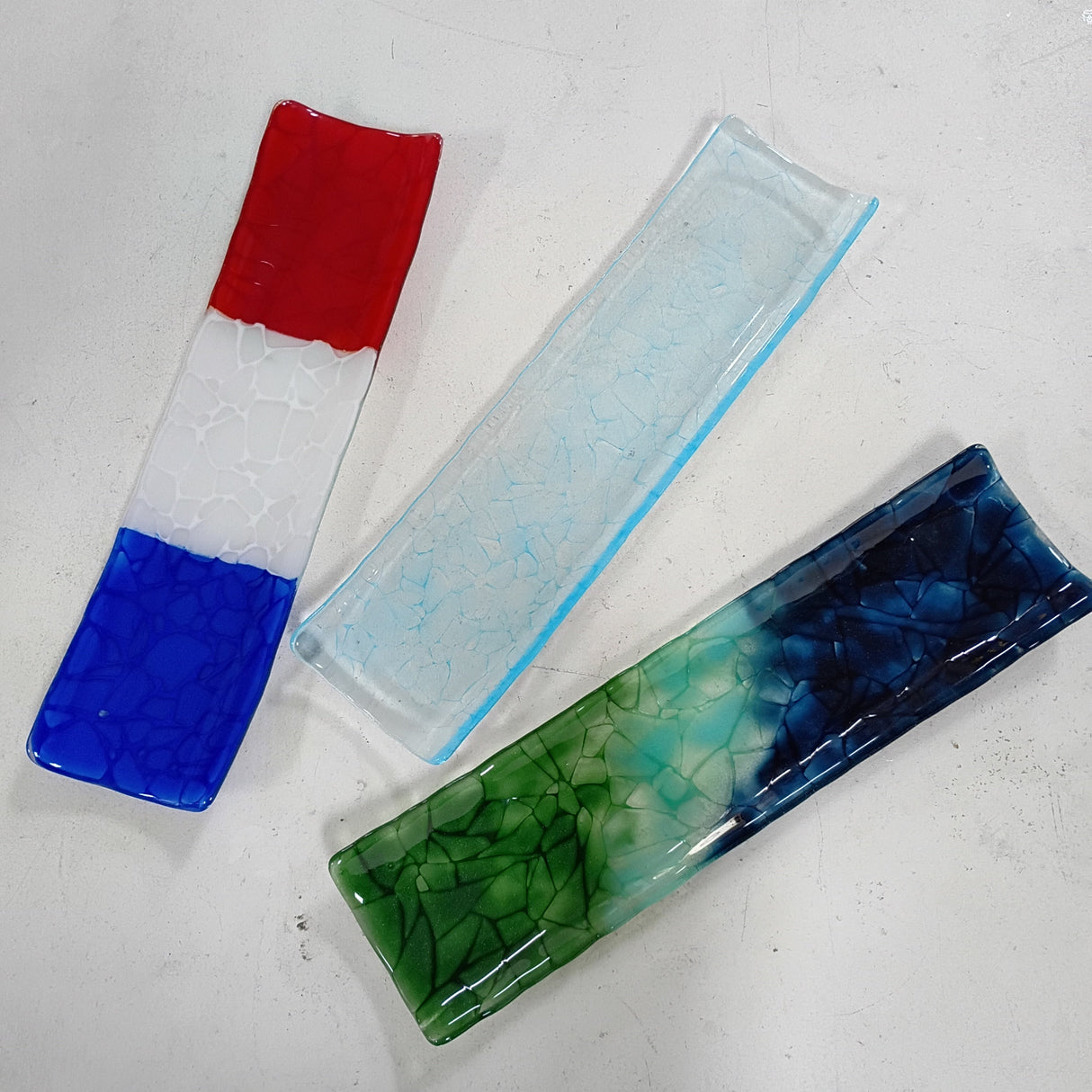 Fun Night Out Fused Glass Crackle Platter - Multiple Dates!