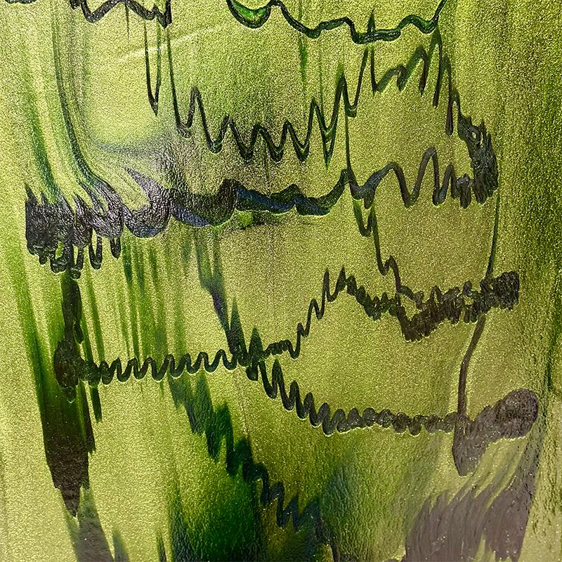 90 COE Lt Aventurine Green with Blue Aventurine and Dk Green Aventurine Drizzle