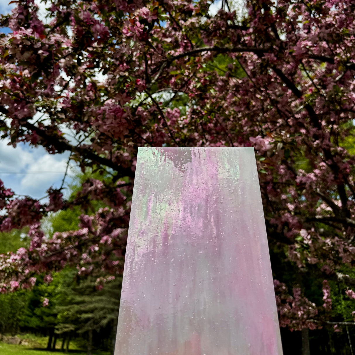 Pink, White Opal Iridescent