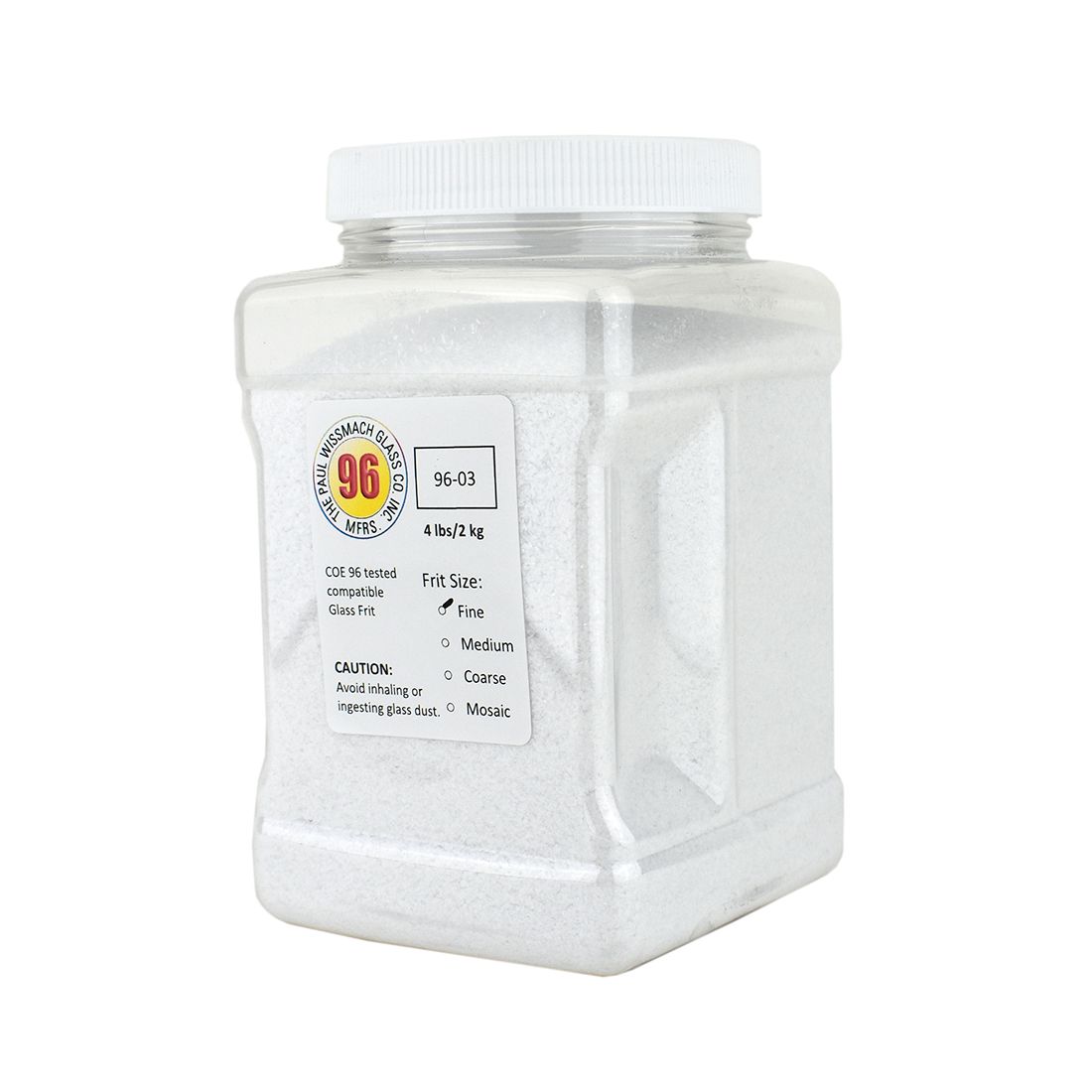 96 Coe Frit White Fine 4lbs