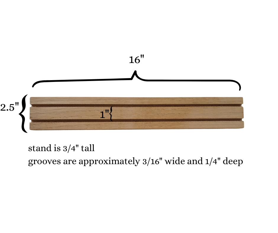 wood display stand with measurements