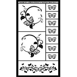 Butterflies 2 Stencil Rub N Etch – Stained Glass Express